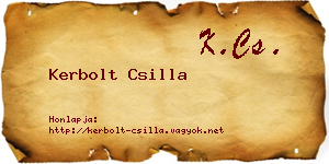 Kerbolt Csilla névjegykártya