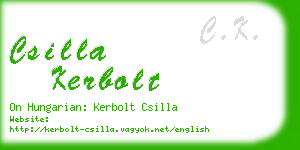 csilla kerbolt business card